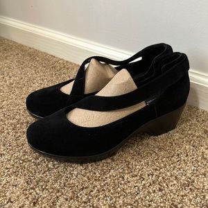 Cordani Black Suede Wedge Shoes